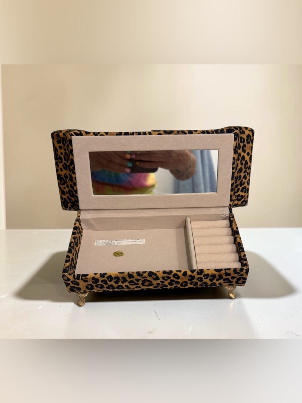 Leopard/Cheetah Mini Couch Jewelry Holder Organizer - Picture 6 of 7